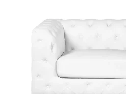 Beliani 3-Istuttava Sohva Valkoinen Vissland Fashion