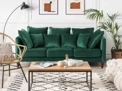 Beliani 3-Istuttava Sohva Vihrea Fenstad Fashion