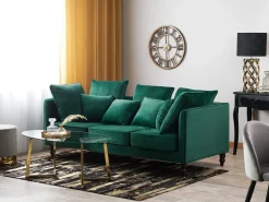 Beliani 3-Istuttava Sohva Vihrea Fenstad Fashion