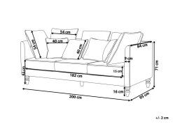 Beliani 3-Istuttava Sohva Vihrea Fenstad Fashion