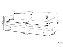 Beliani 3-Istuttava Sohva Vihrea Vinterbro Shop