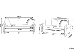 Beliani 5-Istuttava Sohvaryhma Kangas Tummanharmaa Otra Best Sale