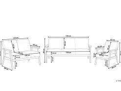 Beliani 6-Istuttava Sohvaryhma Kangas Ruskea Asnes Outlet