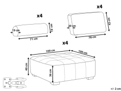 Beliani 4-Istuttava Sohvaryhma Kangas Vaaleanpunainen Tibro Discount