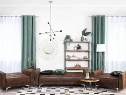 Beliani 5-Istuttava Sohvaryhma Keinonahka Ruskea Aberdeen Fashion