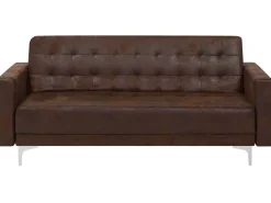 Beliani 5-Istuttava Sohvaryhma Keinonahka Ruskea Aberdeen Fashion