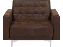 Beliani 5-Istuttava Sohvaryhma Keinonahka Ruskea Aberdeen Fashion