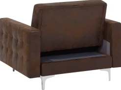 Beliani 5-Istuttava Sohvaryhma Keinonahka Ruskea Aberdeen Fashion