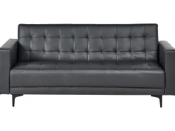 Beliani 5-Istuttava Sohvaryhma Keinonahka Musta Aberdeen Cheap