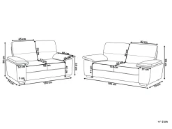Beliani 5-Istuttava Sohvaryhma Keinonahka Kermanvalkoinen Vogar Discount
