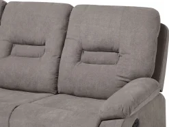 Beliani 6-Istuttava Sohvaryhma Manuaalisesti Saadettava Kangas Ruskeanharmaa Bergen Sale