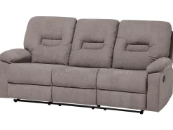 Beliani 6-Istuttava Sohvaryhma Manuaalisesti Saadettava Kangas Ruskeanharmaa Bergen Sale