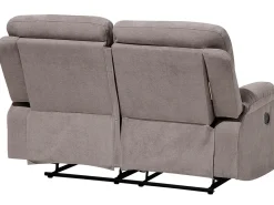 Beliani 6-Istuttava Sohvaryhma Manuaalisesti Saadettava Kangas Ruskeanharmaa Bergen Sale