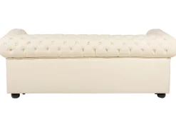 Beliani 4-Istuttava Sohvaryhma Nahka Kermanvalkoinen Chesterfield Hot