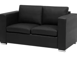 Beliani 6-Istuttava Sohvaryhma Nahka Musta Helsinki Online