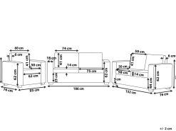 Beliani 6-Istuttava Sohvaryhma Nahka Ruskea Helsinki Best Sale