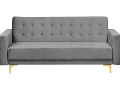 Beliani 5-Istuttava Sohvaryhma Sametti Harmaa Aberdeen Best Sale