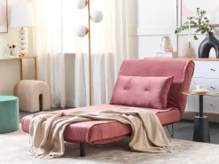 Beliani 3-Istuttava Sohvaryhma Sametti Vaaleanpunainen Vestfold Sale