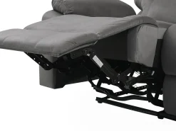 Beliani 6-Istuttava Sohvaryhma Sametti Sahkosaadettava Tummanharmaa Bergen Best