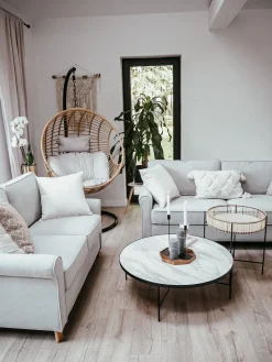 Beliani 5-Istuttava Sohvaryhma Sametti Vaalea Beige Ronneby Sale