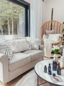 Beliani 5-Istuttava Sohvaryhma Sametti Vaalea Beige Ronneby Sale