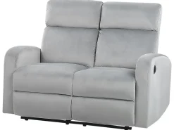 Beliani 6-Istuttava Sohvaryhma Sametti Saadettava Vaaleanharmaa Verdal Cheap