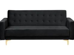 Beliani 5-Istuttava Sohvaryhma Sametti Musta Aberdeen Store