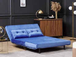 Beliani 3-Istuttava Sohvaryhma Sametti Laivastonsininen Vestfold Clearance