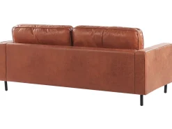 Beliani 3-Istuttava Tekonahkainen Sohva Ruskea Savalen Best Sale