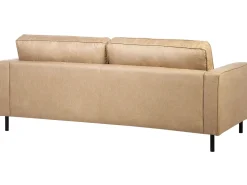 Beliani 3-Istuttava Tekonahkainen Sohva Beige Savalen Clearance
