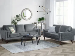 Beliani 2-Istuttava Tummanharmaa Sohva Lokka Shop