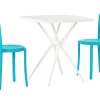 Beliani 2-Istuttava Turkoosi / Valkoinen Muovinen Bistrosetti Sersale / Camogli Store