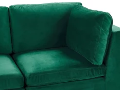 Beliani 6-Istuttava U-Kulmasohva Sametti Vihrea Evja Outlet