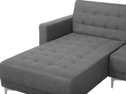 Beliani 6-Istuttava U-Kulmavuodesohva Kangas Vaaleanharmaa Aberdeen Cheap