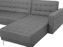 Beliani 5-Istuttava U-Kulmavuodesohva Ja Rahi Kangas Vaaleanharmaa Aberdeen Online