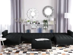 Beliani 5-Istuttava U-Kulmavuodesohva Ja Rahi Kangas Grafiitinharmaa Aberdeen Cheap