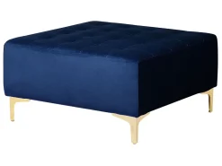 Beliani 5-Istuttava U-Kulmavuodesohva Ja Rahi Sametti Laivastonsininen Aberdeen Hot