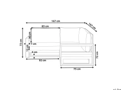 Beliani 2-Istuttava Ulkokulmasohva Sertifioitu Akaasia Tumma Puu Timor Ii Fashion