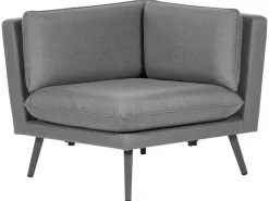 Beliani 5-Istuttava Ulkokulmasohva Kangas Harmaa Loretello Fashion