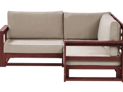 Beliani 2-Istuttava Ulkokulmasohva Sertifioitu Akaasia Mahonginruskea Timor Ii Cheap