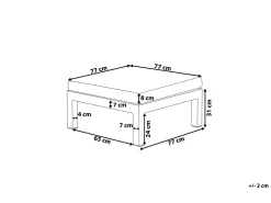 Beliani 5-Istuttava Ulkokulmasohvaryhma Alumiini Valkoinen/Vihrea Messina Online