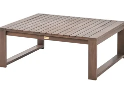 Beliani 5-Istuttava Ulkokulmasohvaryhma Sertifioitu Akaasia Tumma Puu Timor Ii Fashion