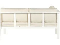 Beliani 5-Istuttava Ulkokulmasohvaryhma Alumiini Valkoinen/Beige Messina Discount