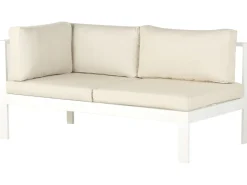 Beliani 5-Istuttava Ulkokulmasohvaryhma Alumiini Valkoinen/Beige Messina Discount