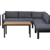 Beliani 5-Istuttava Ulkokulmasohvaryhma Alumiini Musta/Harmaa Messina Cheap