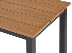 Beliani 5-Istuttava Ulkokulmasohvaryhma Alumiini Musta/Harmaa Messina Cheap