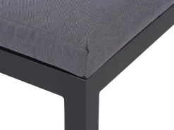 Beliani 5-Istuttava Ulkokulmasohvaryhma Alumiini Musta/Harmaa Messina Cheap