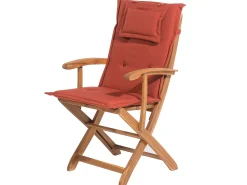 Beliani 8-Istuttava Ulkoruokailuryhma Aurinkovarjolla Akasiapuu Tummanpunainen Maui Best