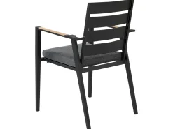 Beliani 6-Istuttava Ulkoruokailuryhma Alumiini Musta/Harmaa Valcanetto/Taviano Cheap