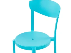 Beliani 4-Istuttava Ulkoruokailuryhma Muovi Turkoosi/Valkoinen Sersale/Vieste Hot